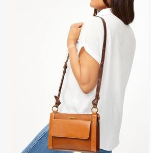 Rachel Zoe |  NWT Light Brown Orlina Purse w/Snake Embossed Shoulder Strap